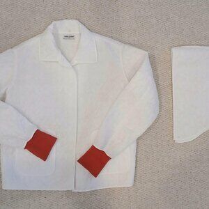 Opening Ceremony white quilted lightweight jacket with detachable hood